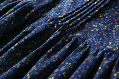 ニュアンスはなつ　大人女子の花柄ワンピース　起毛感ある素材　コットンワンピース201201