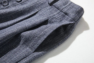 ★春季福袋★ 2件套：亞麻上衣（白色）+條紋高腰褲（3種顏色可選）210804-4 220308