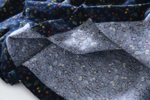 ニュアンスはなつ　大人女子の花柄ワンピース　起毛感ある素材　コットンワンピース201201