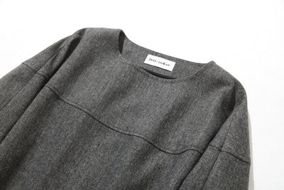 非常流行的復古圖案厚厚秋冬連身裙寬鬆襯裡221002-3