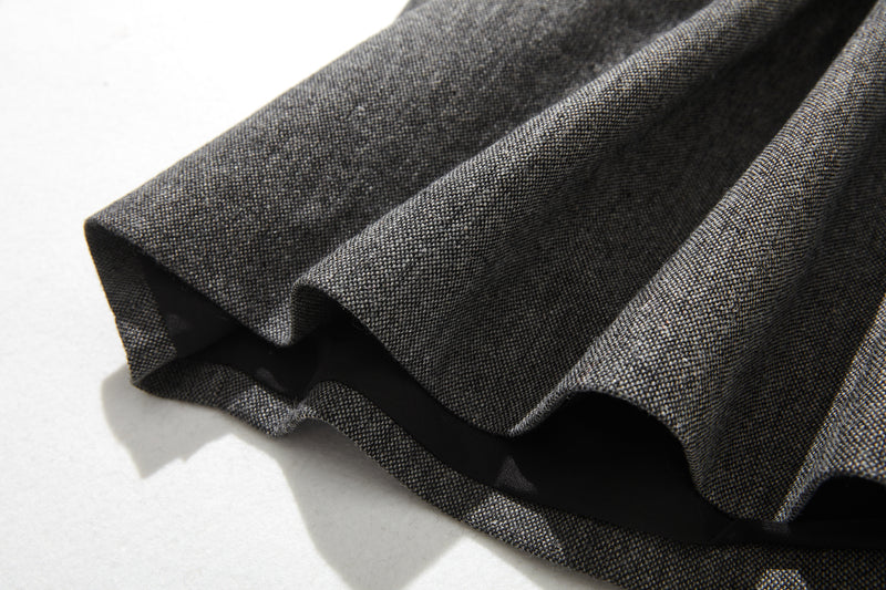 非常流行的復古圖案厚厚秋冬連身裙寬鬆襯裡221002-3