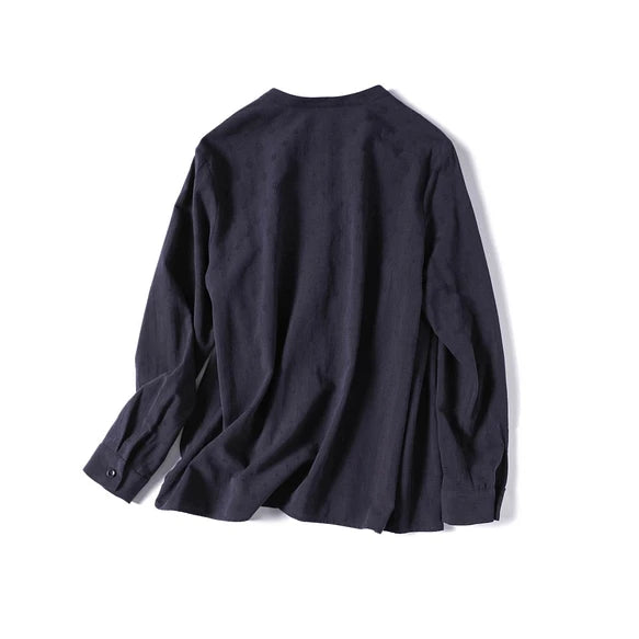 圓點提花棉麻布料襯衫女衫210902，恰到好處的寬鬆，恰到好處的優雅。