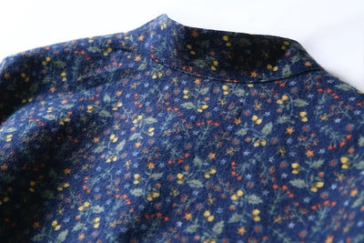 ニュアンスはなつ　大人女子の花柄ワンピース　起毛感ある素材　コットンワンピース201201