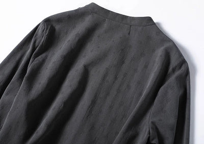 圓點提花棉麻布料襯衫女衫210902，恰到好處的寬鬆，恰到好處的優雅。