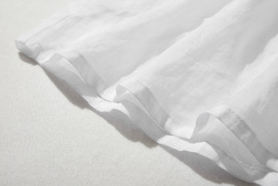 さらりと着心地良い　夏の定番シャツブラウス フリル袖 麻100％　220513