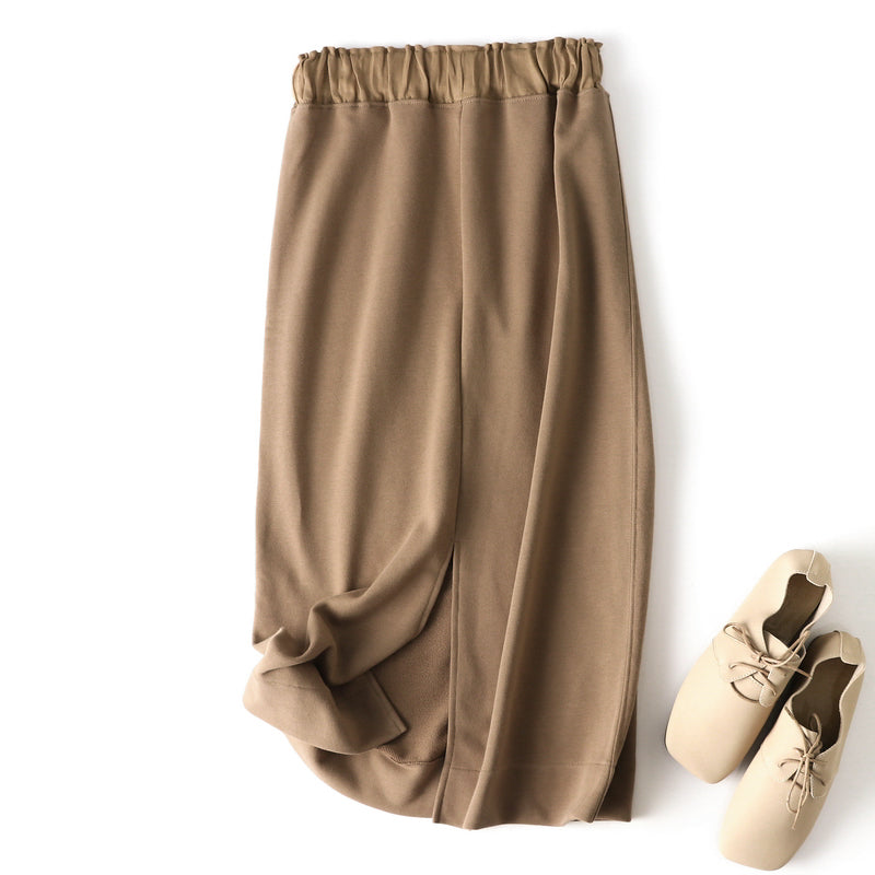 Easy to wear and looks neat. Sweat skirt/long skirt 210905 