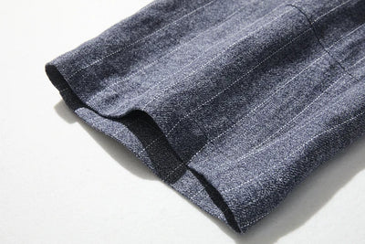 ★春季福袋★ 2件套：亞麻上衣（白色）+條紋高腰褲（3種顏色可選）210804-4 220308