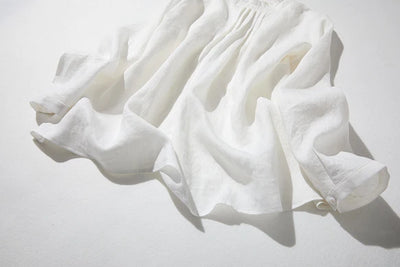 ★春季福袋★ 2件套：亞麻上衣（白色）+條紋高腰褲（3種顏色可選）210804-4 220308