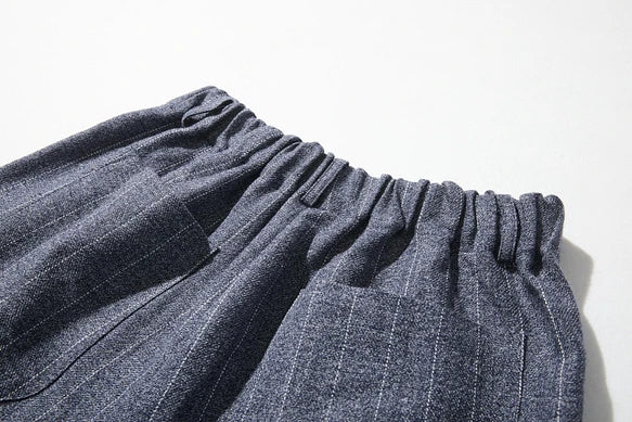 ★春季福袋★ 2件套：亞麻上衣（白色）+條紋高腰褲（3種顏色可選）210804-4 220308